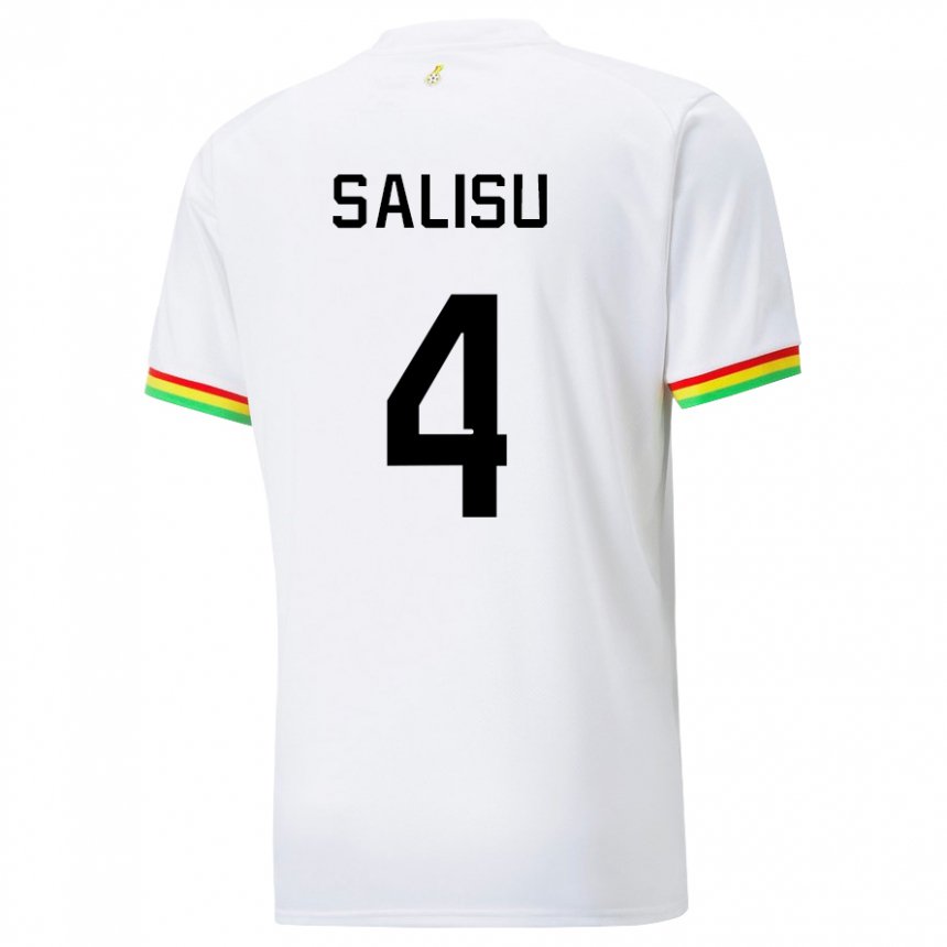 Lapset Ghanan Mohammed Salisu #4 Valkoinen Kotipaita 22-24 Lyhythihainen Paita T-paita