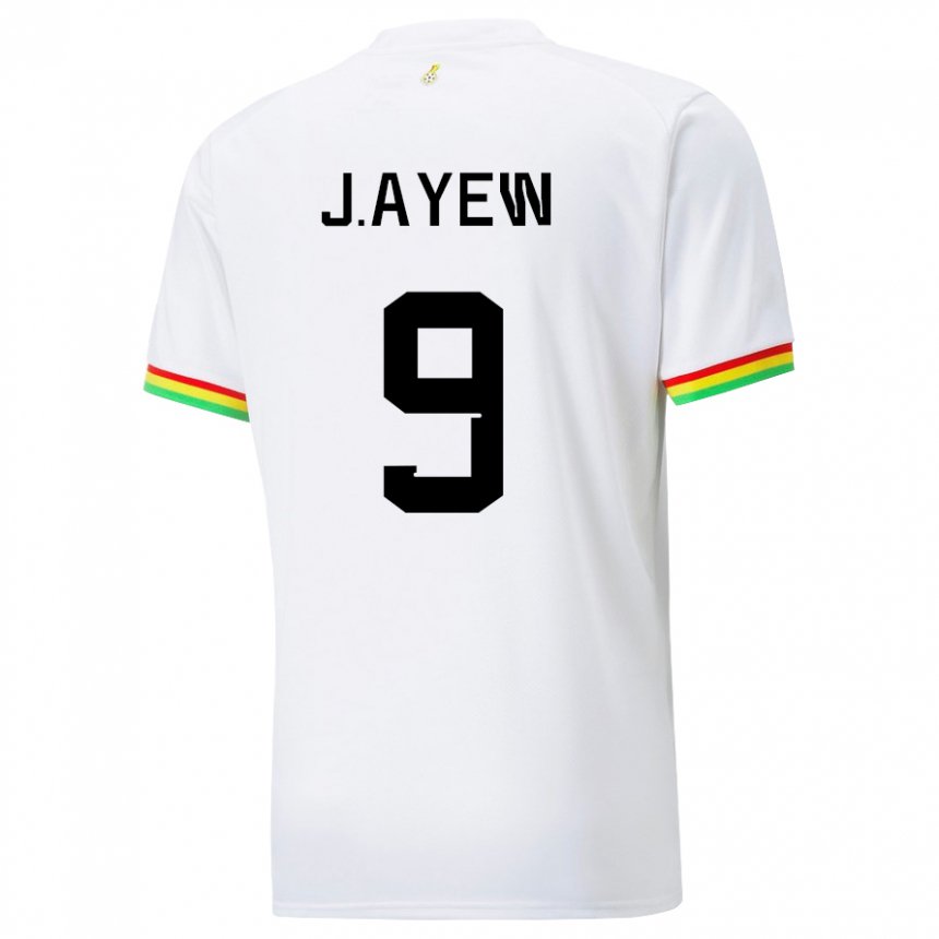 Lapset Ghanan Jordan Ayew #9 Valkoinen Kotipaita 22-24 Lyhythihainen Paita T-paita