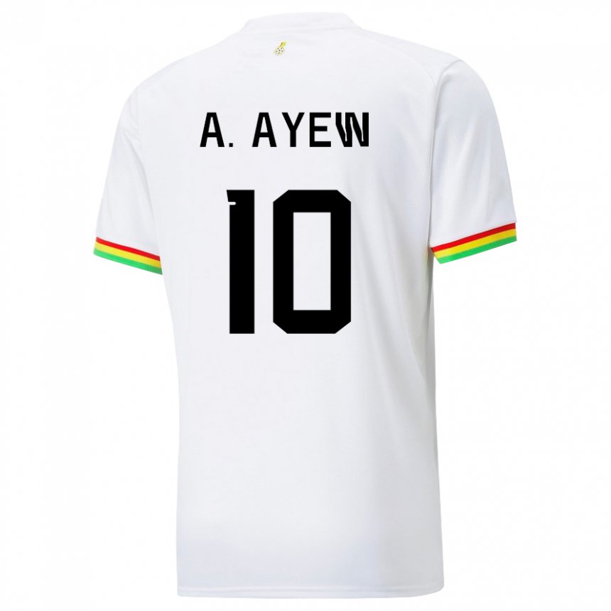 Lapset Ghanan Andre Ayew #10 Valkoinen Kotipaita 22-24 Lyhythihainen Paita T-paita