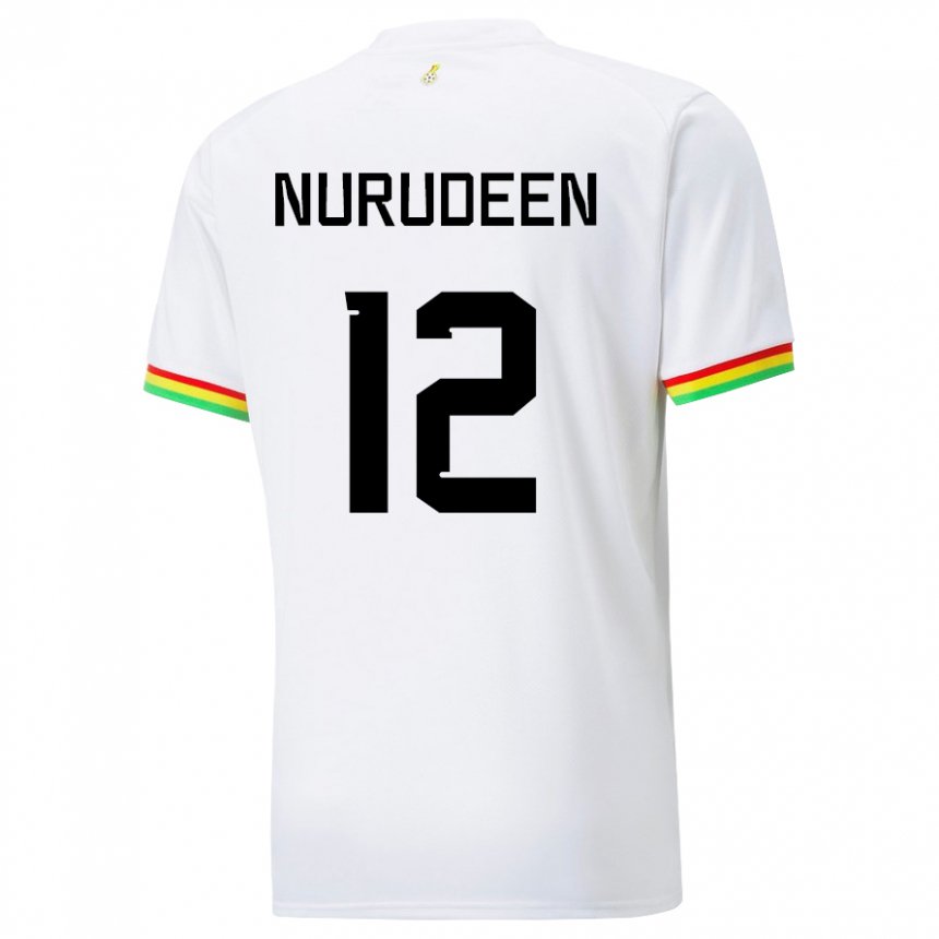 Lapset Ghanan Abdul Nurudeen #12 Valkoinen Kotipaita 22-24 Lyhythihainen Paita T-paita