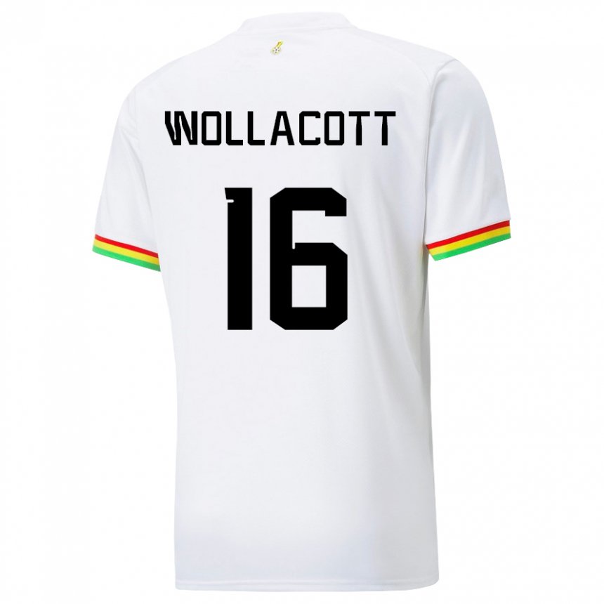 Lapset Ghanan Joe Wollacott #16 Valkoinen Kotipaita 22-24 Lyhythihainen Paita T-paita