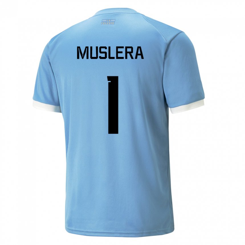 Lapset Uruguayn Fernando Muslera #1 Sininen Kotipaita 22-24 Lyhythihainen Paita T-paita