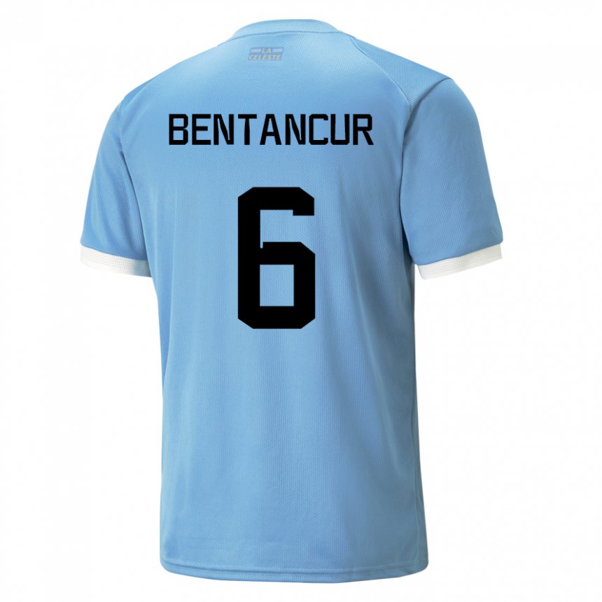 Lapset Uruguayn Rodrigo Bentancur #6 Sininen Kotipaita 22-24 Lyhythihainen Paita T-paita
