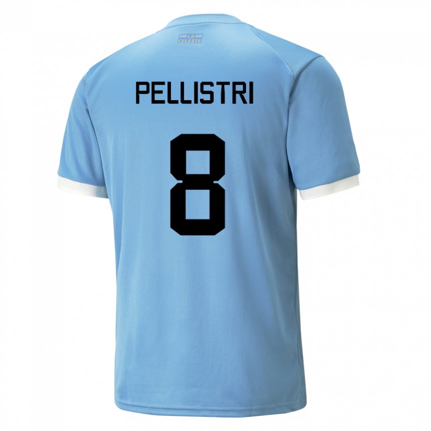 Lapset Uruguayn Facundo Pellistri #8 Sininen Kotipaita 22-24 Lyhythihainen Paita T-paita