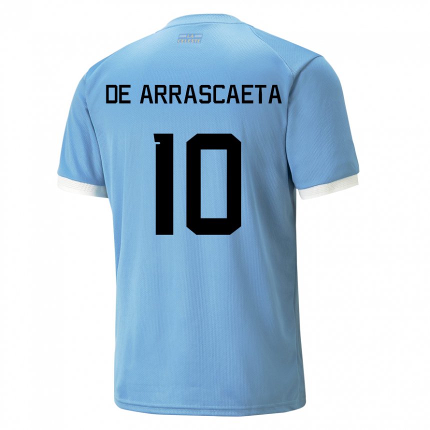 Lapset Uruguayn Giorgian De Arrascaeta #10 Sininen Kotipaita 22-24 Lyhythihainen Paita T-paita