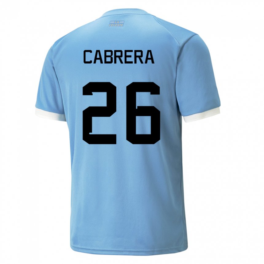 Lapset Uruguayn Leandro Cabrera #26 Sininen Kotipaita 22-24 Lyhythihainen Paita T-paita