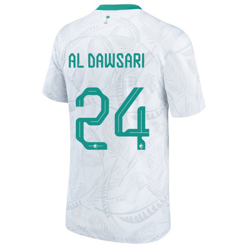 Lapset Saudi-arabian Nasser Al Dawsari #24 Valkoinen Kotipaita 22-24 Lyhythihainen Paita T-paita