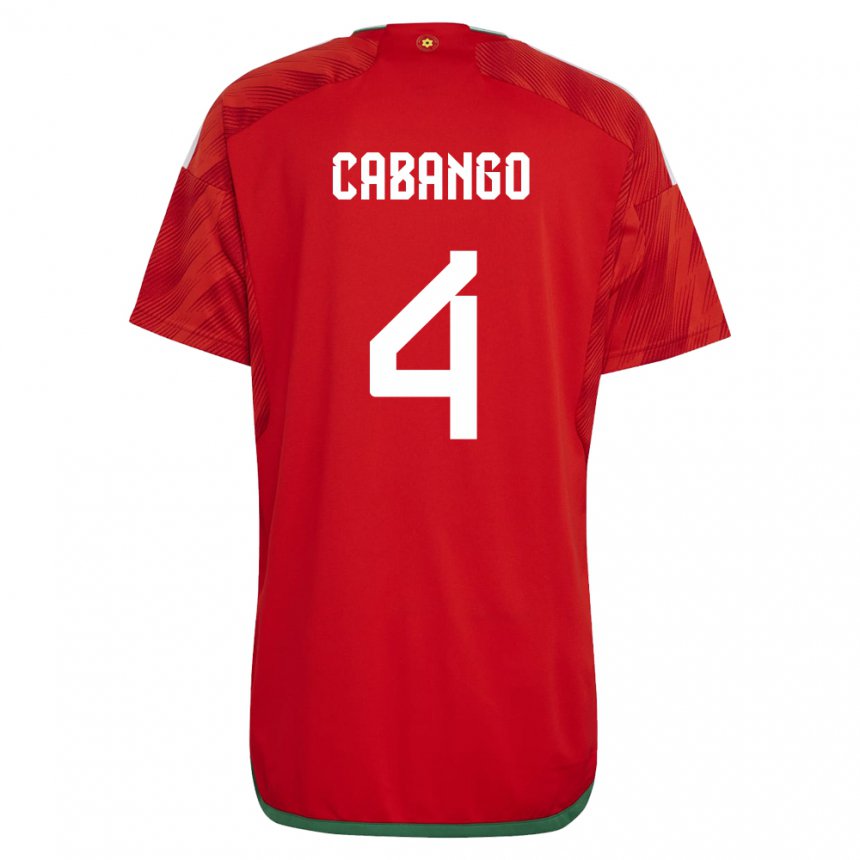 Lapset Walesin Ben Cabango #4 Punainen Kotipaita 22-24 Lyhythihainen Paita T-paita