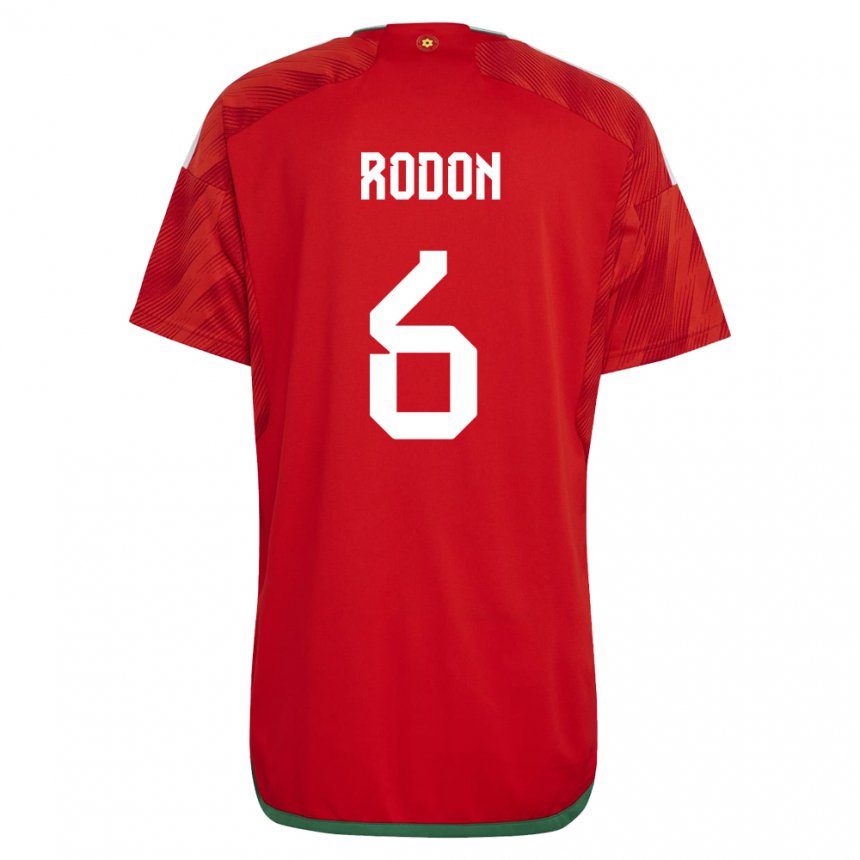 Lapset Walesin Joe Rodon #6 Punainen Kotipaita 22-24 Lyhythihainen Paita T-paita