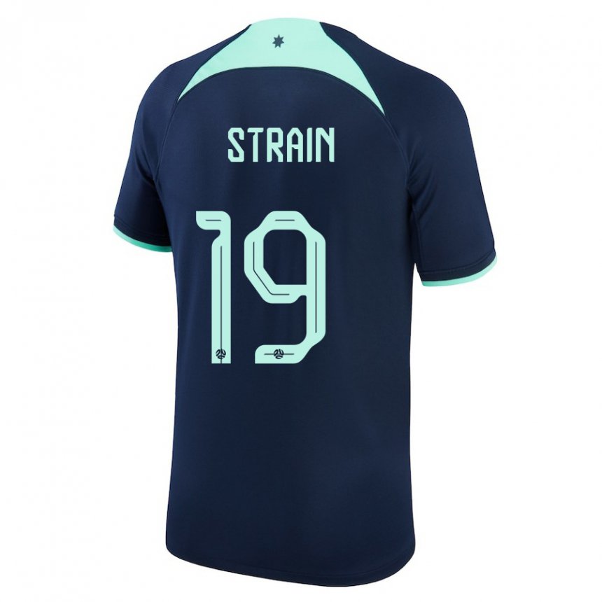 Lapset Australian Ryan Strain #19 Tummansininen Vieraspaita 22-24 Lyhythihainen Paita T-paita