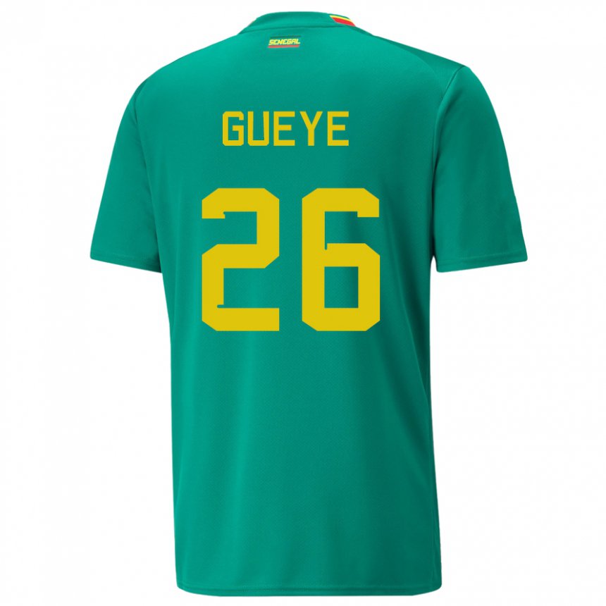 Lapset Senegalin Pape Gueye #26 Vihreä Vieraspaita 22-24 Lyhythihainen Paita T-paita