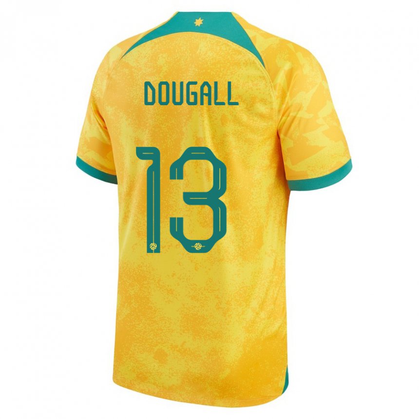 Miesten Australian Kenny Dougall #13 Kultainen Kotipaita 22-24 Lyhythihainen Paita T-paita
