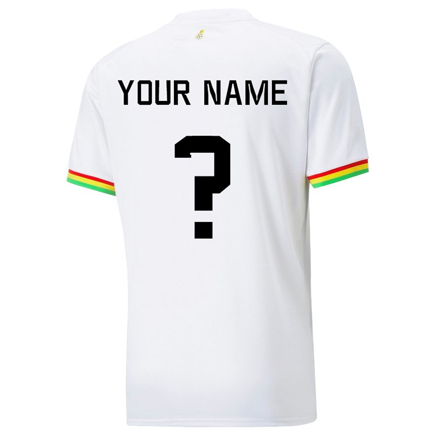 Miesten Ghanan Nimesi #0 Valkoinen Kotipaita 22-24 Lyhythihainen Paita T-paita
