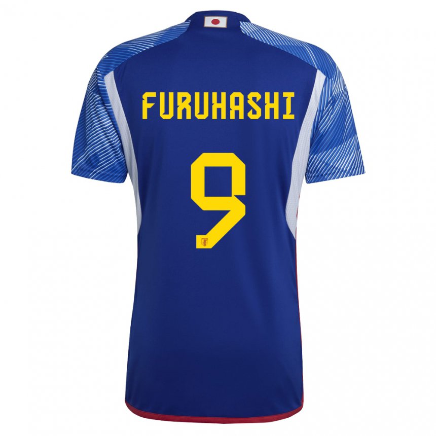 Miesten Japanin Kyogo Furuhashi #9 Kuninkaallisen Sininen Kotipaita 22-24 Lyhythihainen Paita T-paita