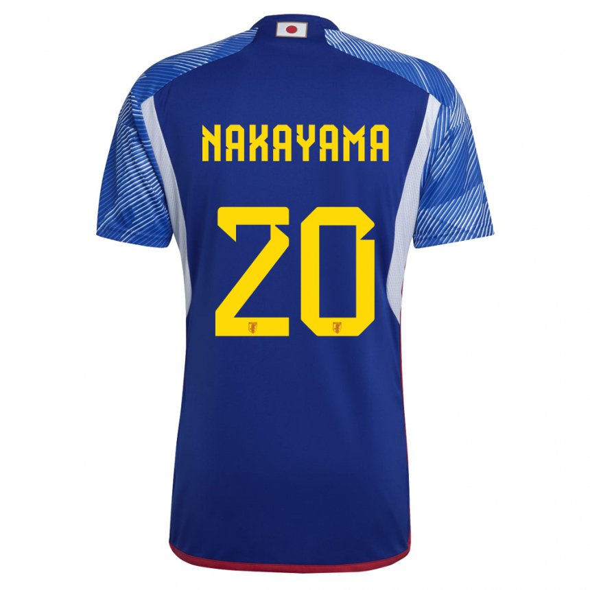 Miesten Japanin Yuta Nakayama #20 Kuninkaallisen Sininen Kotipaita 22-24 Lyhythihainen Paita T-paita