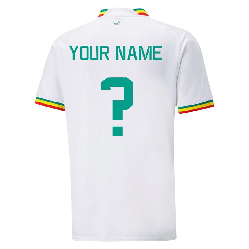 Miesten Senegalin Nimesi #0 Valkoinen Kotipaita 22-24 Lyhythihainen Paita T-paita