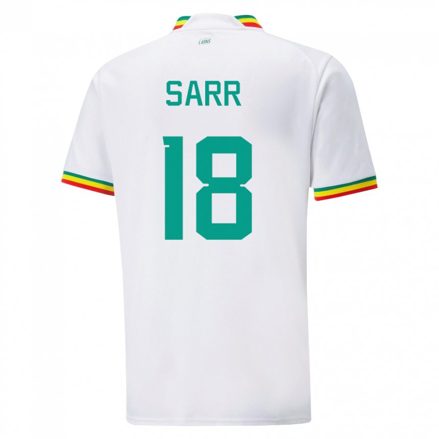 Miesten Senegalin Ismaila Sarr #18 Valkoinen Kotipaita 22-24 Lyhythihainen Paita T-paita