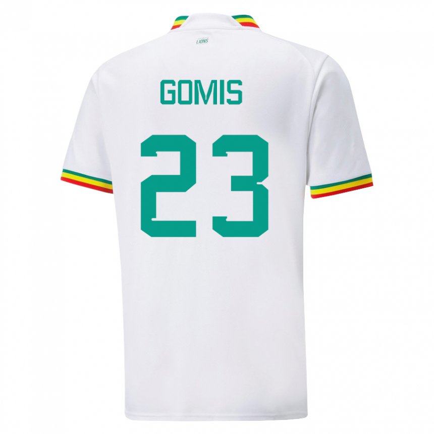 Miesten Senegalin Alfred Gomis #23 Valkoinen Kotipaita 22-24 Lyhythihainen Paita T-paita