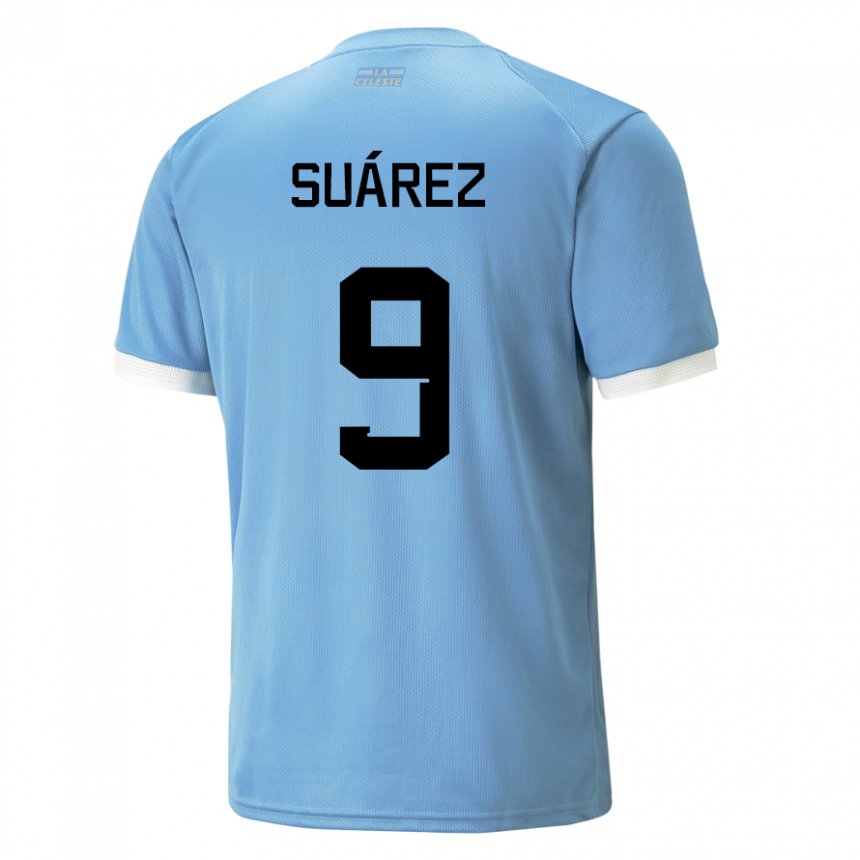 Miesten Uruguayn Luis Suarez #9 Sininen Kotipaita 22-24 Lyhythihainen Paita T-paita