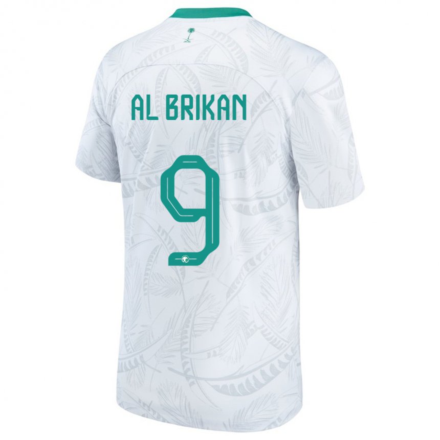 Miesten Saudi-arabian Feras Al Brikan #9 Valkoinen Kotipaita 22-24 Lyhythihainen Paita T-paita