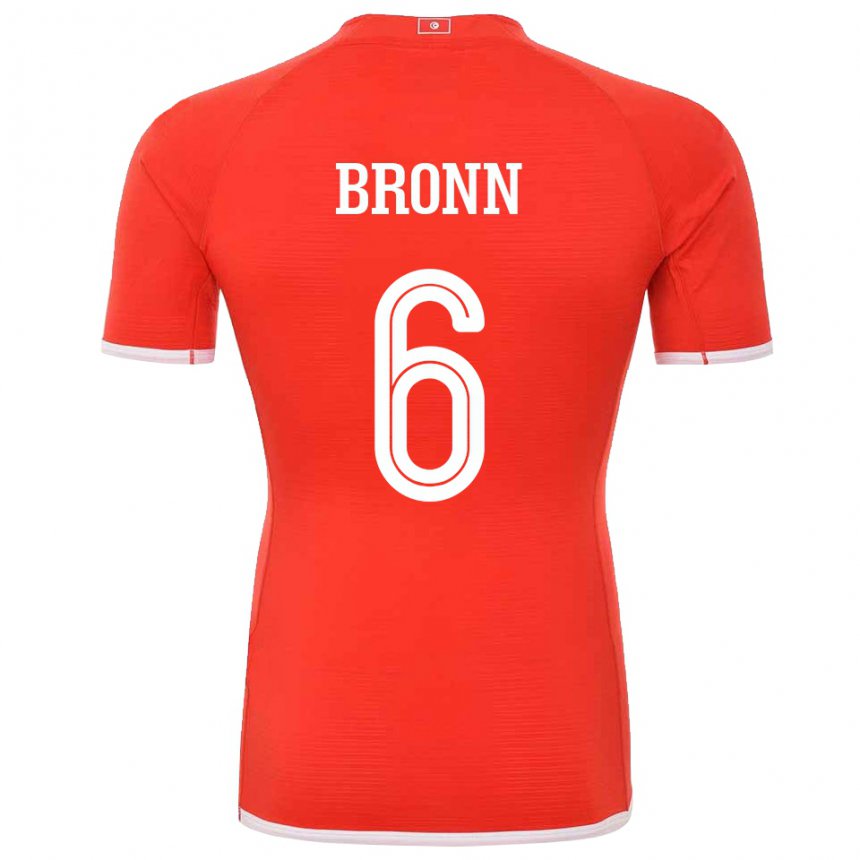 Miesten Tunisian Dylan Bronn #6 Punainen Kotipaita 22-24 Lyhythihainen Paita T-paita