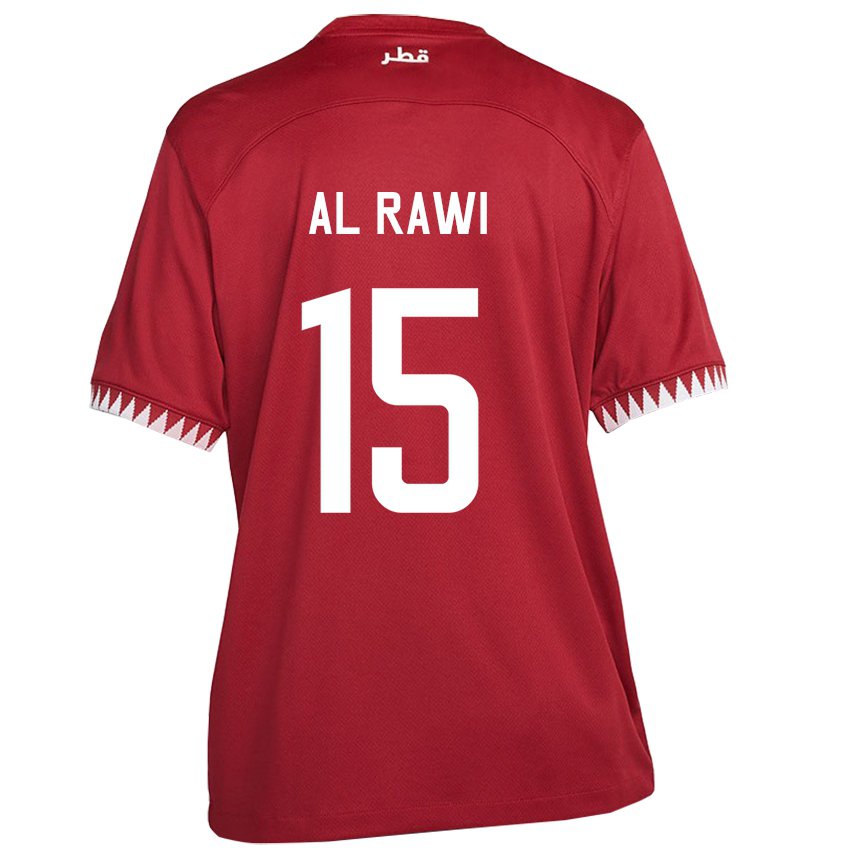Miesten Qatarin Bassam Al Rawi #15 Kastanjanruskea Kotipaita 22-24 Lyhythihainen Paita T-paita