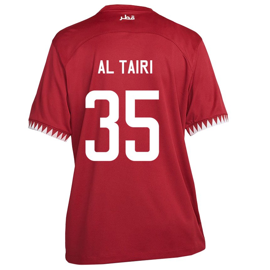 Miesten Qatarin Osamah Al Tairi #35 Kastanjanruskea Kotipaita 22-24 Lyhythihainen Paita T-paita