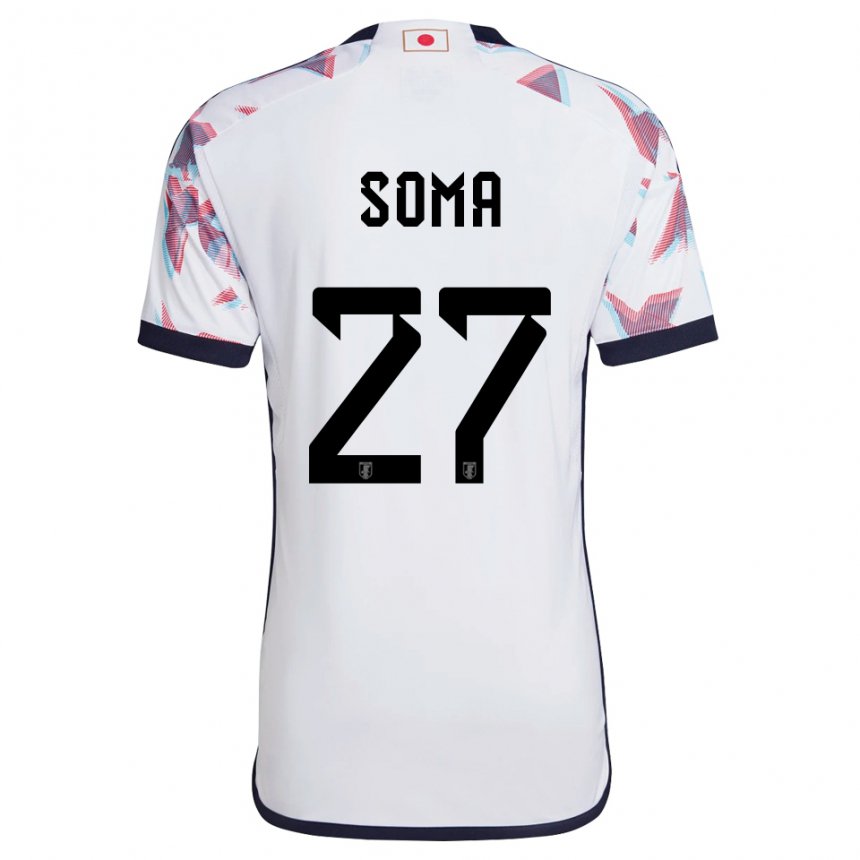Miesten Japanin Yuki Soma #27 Valkoinen Vieraspaita 22-24 Lyhythihainen Paita T-paita