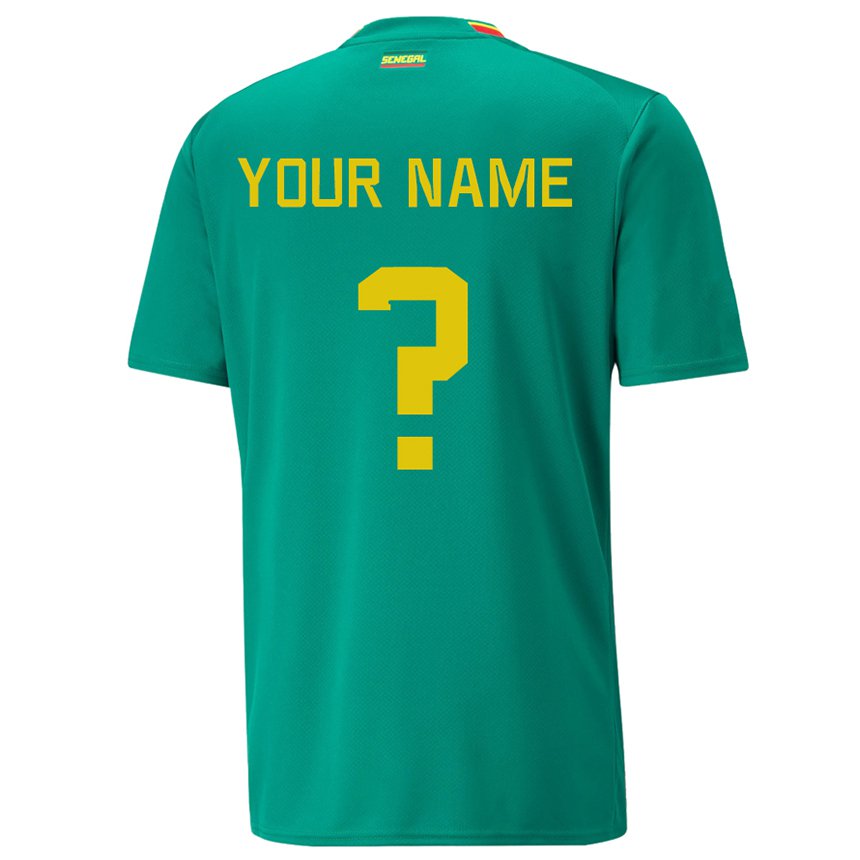 Miesten Senegalin Nimesi #0 Vihreä Vieraspaita 22-24 Lyhythihainen Paita T-paita