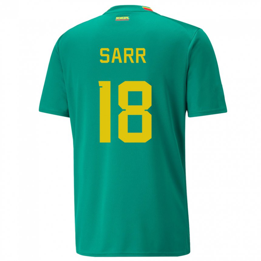 Miesten Senegalin Ismaila Sarr #18 Vihreä Vieraspaita 22-24 Lyhythihainen Paita T-paita