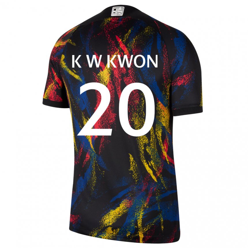 Miesten Etelä-korean Kyung-won Kwon #20 Monivärinen Vieraspaita 22-24 Lyhythihainen Paita T-paita