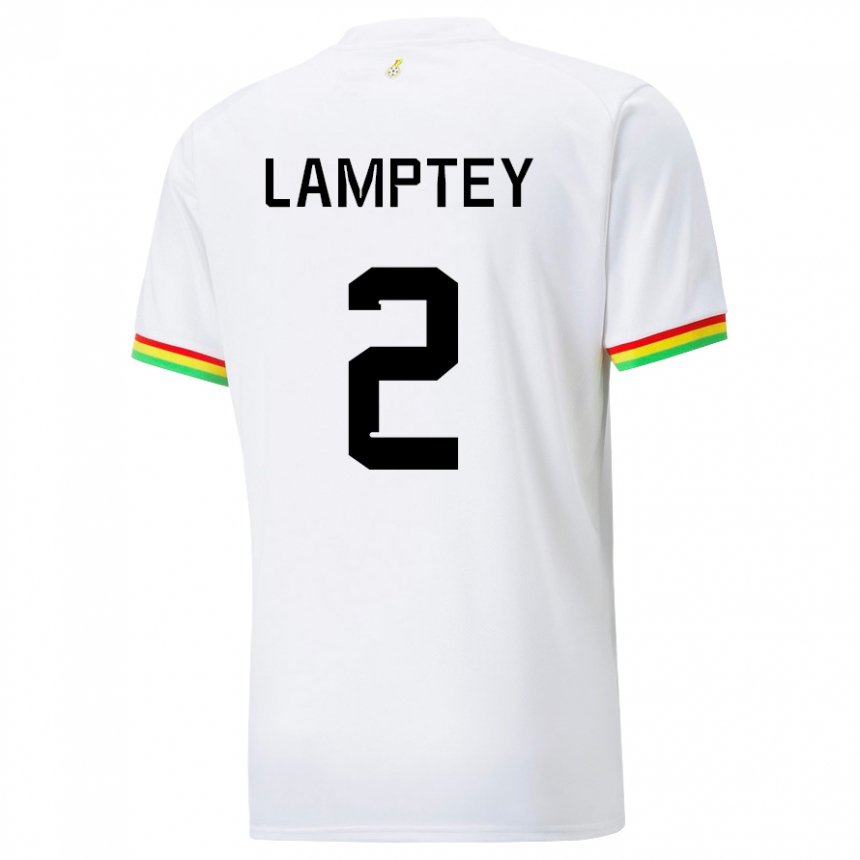 Naisten Ghanan Tariq Lamptey #2 Valkoinen Kotipaita 22-24 Lyhythihainen Paita T-paita