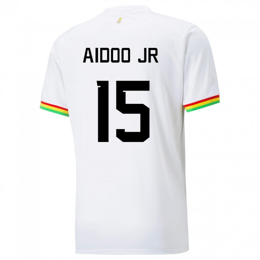 Naisten Ghanan Joseph Aidoo #15 Valkoinen Kotipaita 22-24 Lyhythihainen Paita T-paita
