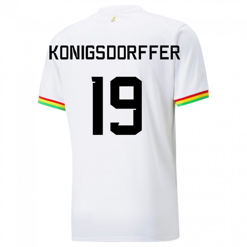 Naisten Ghanan Ransford-yeboah Konigsdorffer #19 Valkoinen Kotipaita 22-24 Lyhythihainen Paita T-paita