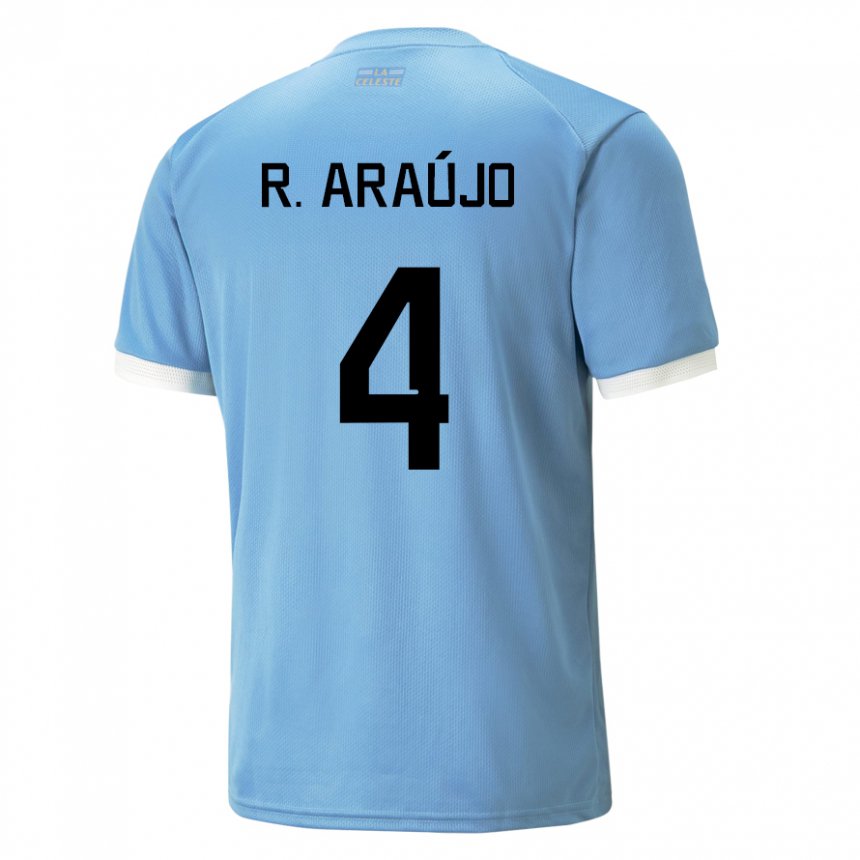 Naisten Uruguayn Ronald Araujo #4 Sininen Kotipaita 22-24 Lyhythihainen Paita T-paita