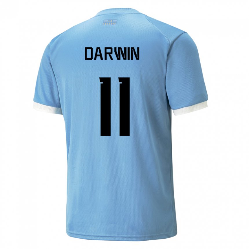 Naisten Uruguayn Darwin Nunez #11 Sininen Kotipaita 22-24 Lyhythihainen Paita T-paita