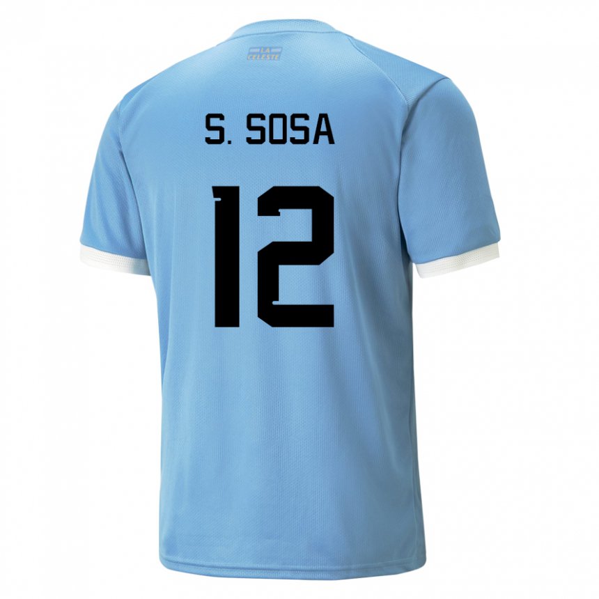 Naisten Uruguayn Sebastian Sosa #12 Sininen Kotipaita 22-24 Lyhythihainen Paita T-paita