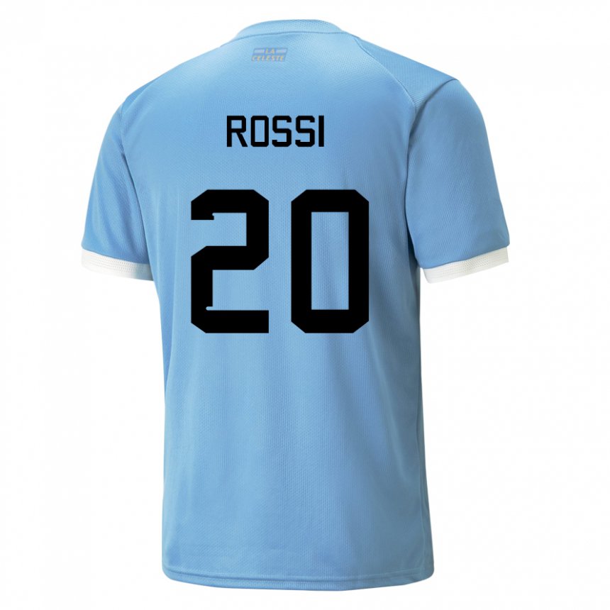 Naisten Uruguayn Diego Rossi #20 Sininen Kotipaita 22-24 Lyhythihainen Paita T-paita