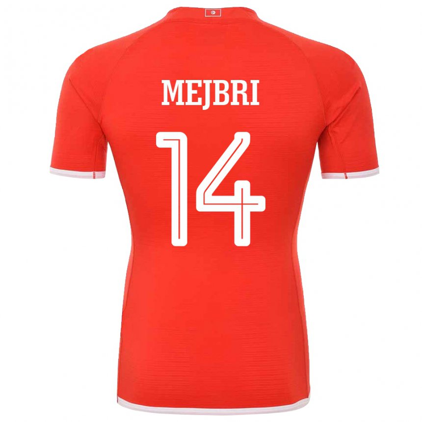 Naisten Tunisian Hannibal Mejbri #14 Punainen Kotipaita 22-24 Lyhythihainen Paita T-paita