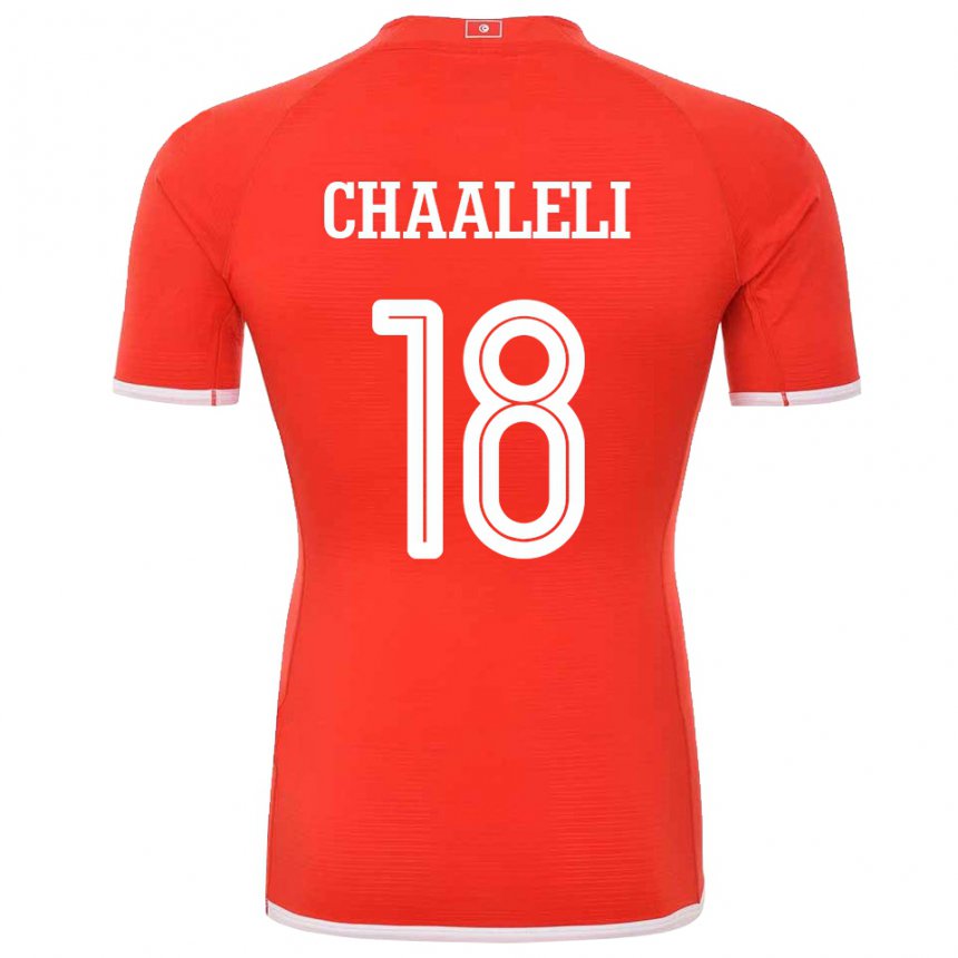 Naisten Tunisian Ghaliene Chaaleli #18 Punainen Kotipaita 22-24 Lyhythihainen Paita T-paita