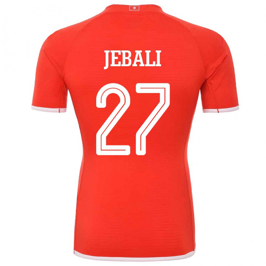 Naisten Tunisian Issam Jebali #27 Punainen Kotipaita 22-24 Lyhythihainen Paita T-paita