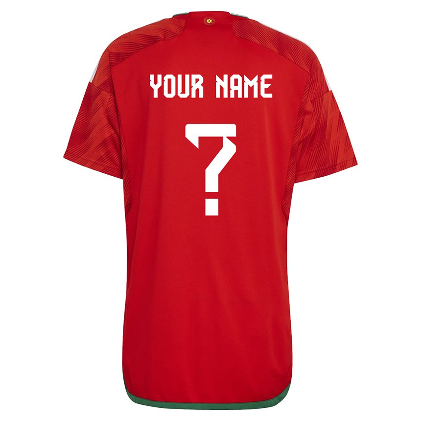 Naisten Walesin Nimesi #0 Punainen Kotipaita 22-24 Lyhythihainen Paita T-paita