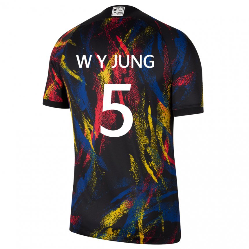 Naisten Etelä-korean Woo-young Jung #5 Monivärinen Vieraspaita 22-24 Lyhythihainen Paita T-paita