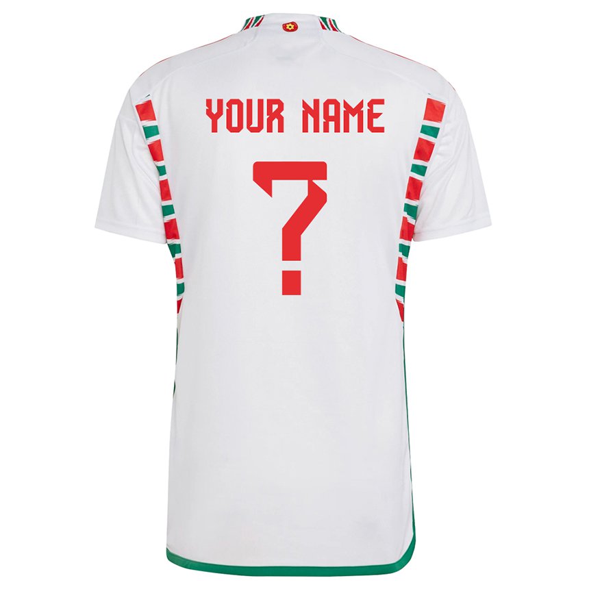 Naisten Walesin Nimesi #0 Valkoinen Vieraspaita 22-24 Lyhythihainen Paita T-paita
