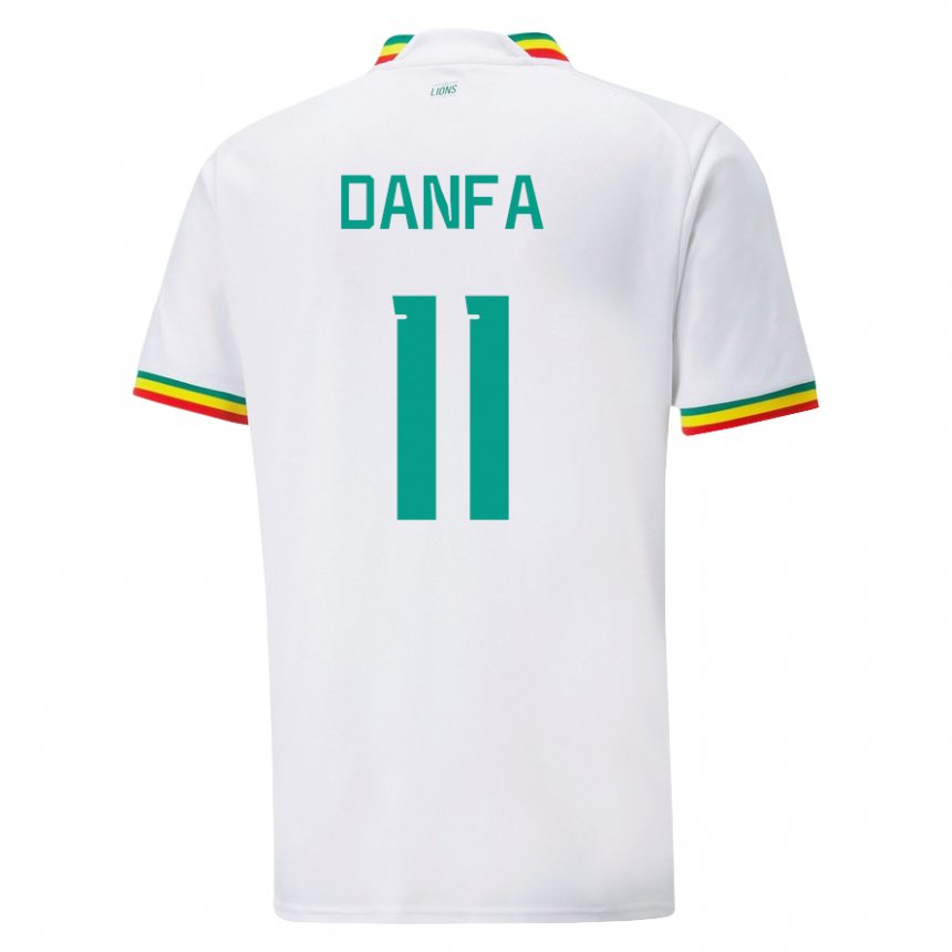 Lapset Senegalin Mamadou Danfa #11 Valkoinen Kotipaita 22-24 Lyhythihainen Paita T-paita