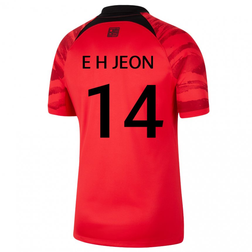 Lapset Etelä-korean Jeon Eun Ha #14 Punamusta Kotipaita 22-24 Lyhythihainen Paita T-paita