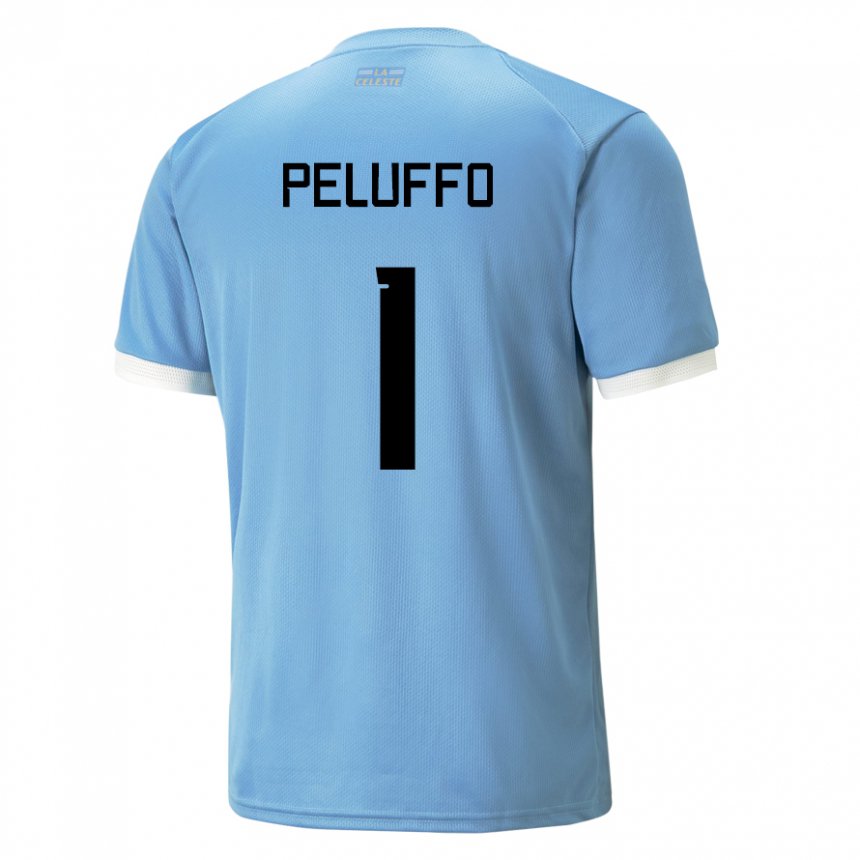 Lapset Uruguayn Daniel Peluffo #1 Sininen Kotipaita 22-24 Lyhythihainen Paita T-paita