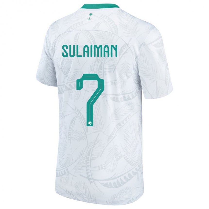 Lapset Saudi-arabian Mohammed Sulaiman #7 Valkoinen Kotipaita 22-24 Lyhythihainen Paita T-paita