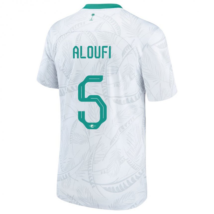 Lapset Saudi-arabian Mohammed Aloufi #5 Valkoinen Kotipaita 22-24 Lyhythihainen Paita T-paita