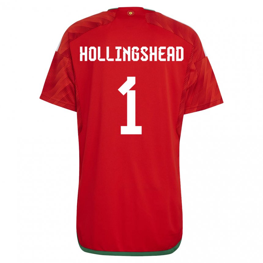 Lapset Walesin Ronnie Hollingshead #1 Punainen Kotipaita 22-24 Lyhythihainen Paita T-paita